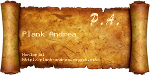 Plank Andrea névjegykártya